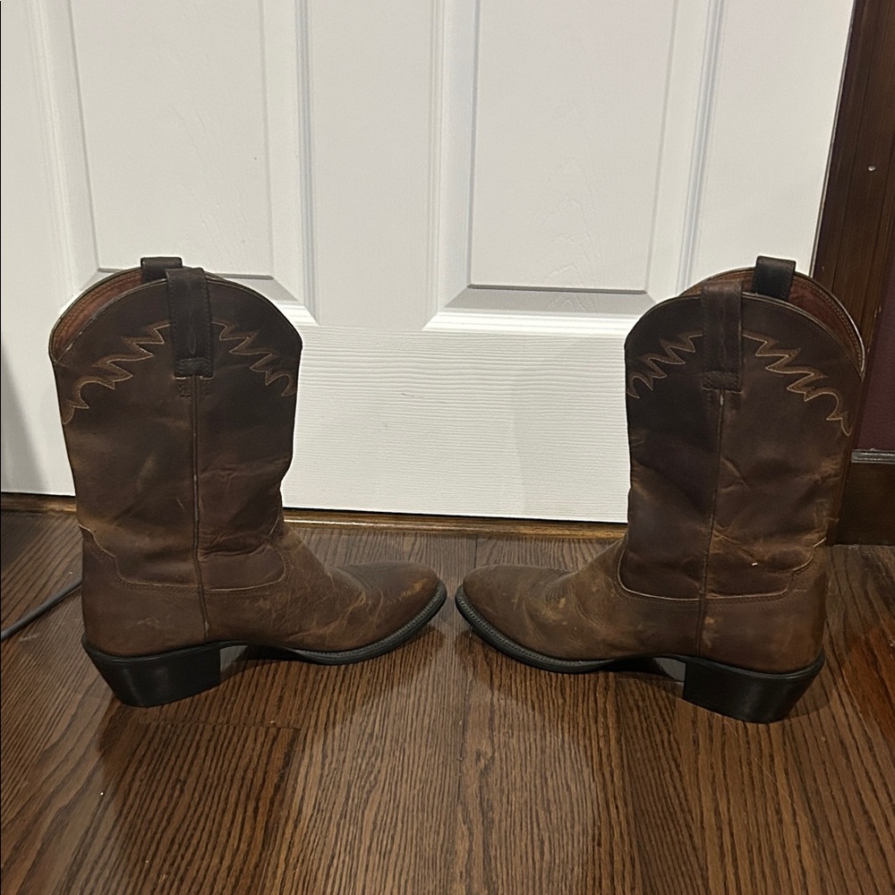 Ariat Brown Cowboy western 4LR Cowboy men’s boots sz 12 - Picture 4 of 6